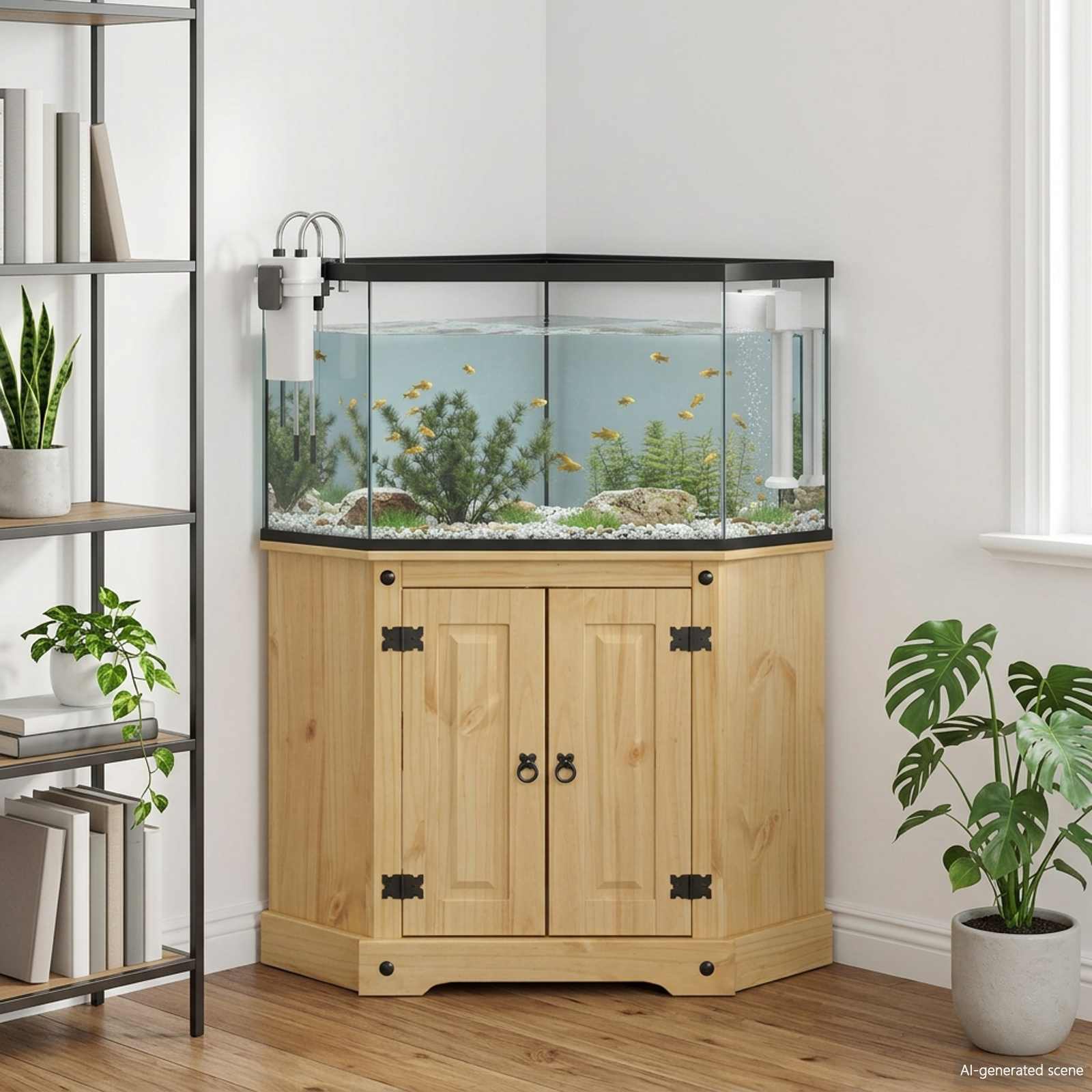 vidaXL Stojak na akwarium CORONA brązowy 70 x 70 x 73 cm 300 kg