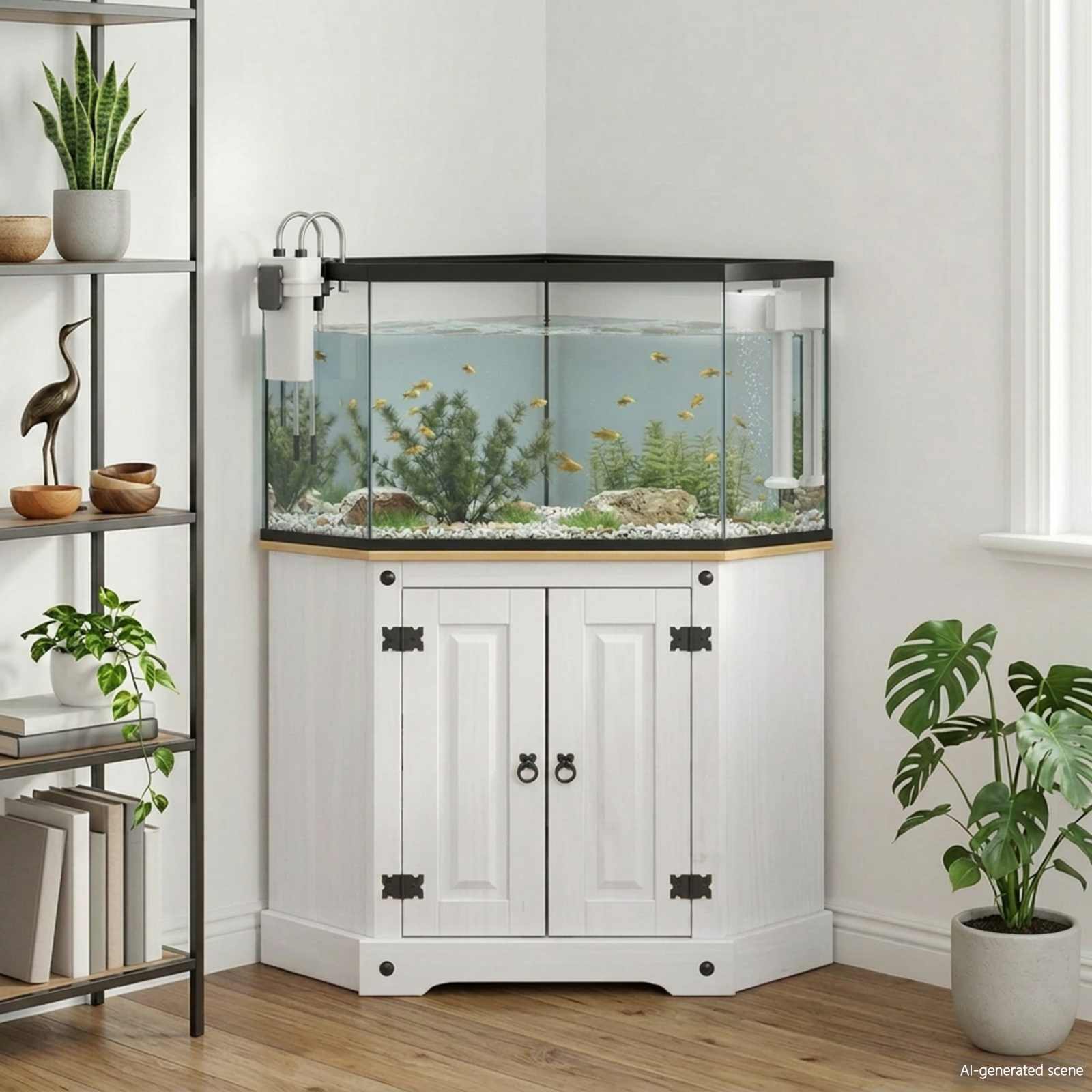 vidaXL Stojak na akwarium CORONA Biały 70 x 70 x 73 cm 300 kg