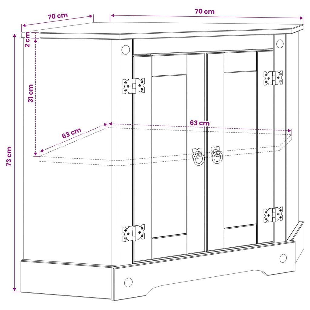 vidaXL Stojak na akwarium CORONA Biały 70 x 70 x 73 cm 300 kg