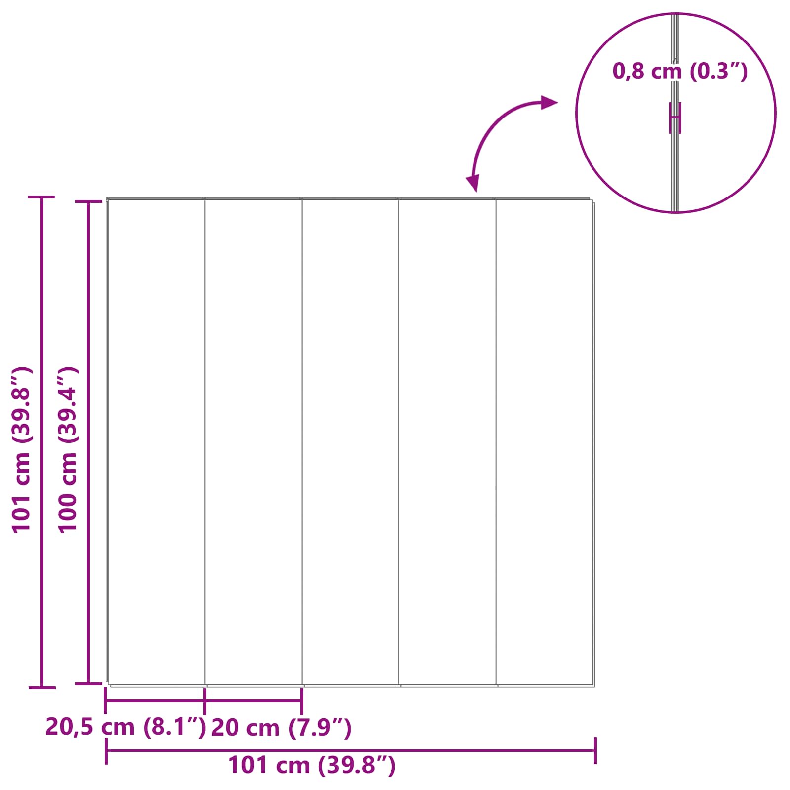 vidaXL Podłoga laminowana 5 pcs Starzejący się Szary 101 x 20 x 0,8 cm