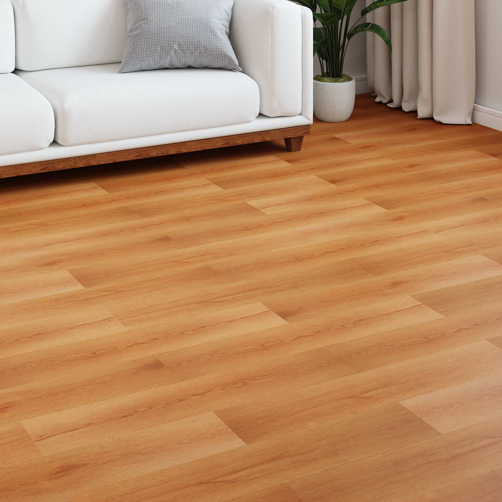 vidaXL Podłoga laminowana 15 pcs Beżowy 101 x 20 x 0,8 cm