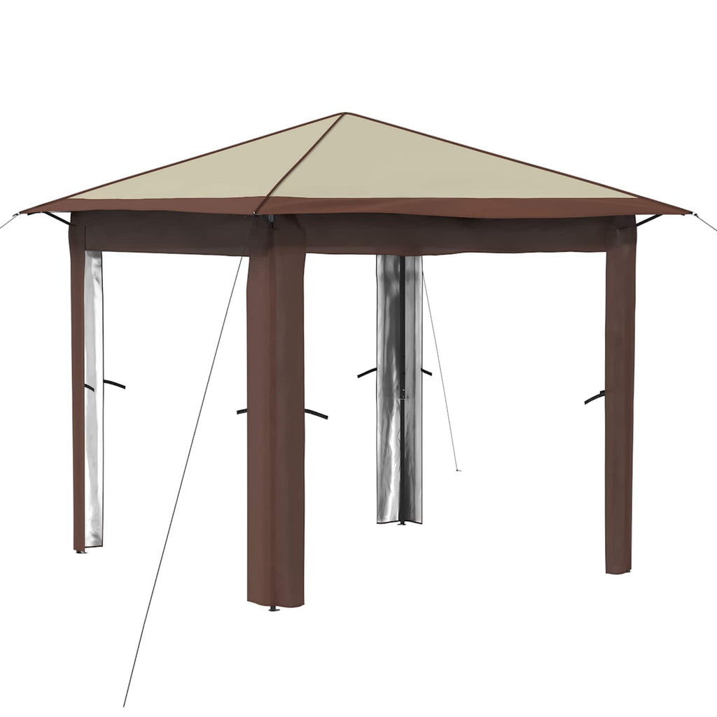 vidaXL Gazebo bez Ściany 2,6 x 2,6 m Kremowy i brązowy