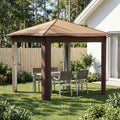 vidaXL Gazebo bez Ściany 2,6 x 2,6 m Beżowy i Brązowy