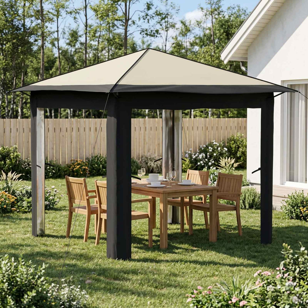 vidaXL Gazebo bez Ściany 2,6 x 2,6 m Kremowy i antracytowy