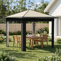 vidaXL Gazebo bez Ściany 2,6 x 2,6 m Kremowy i antracytowy