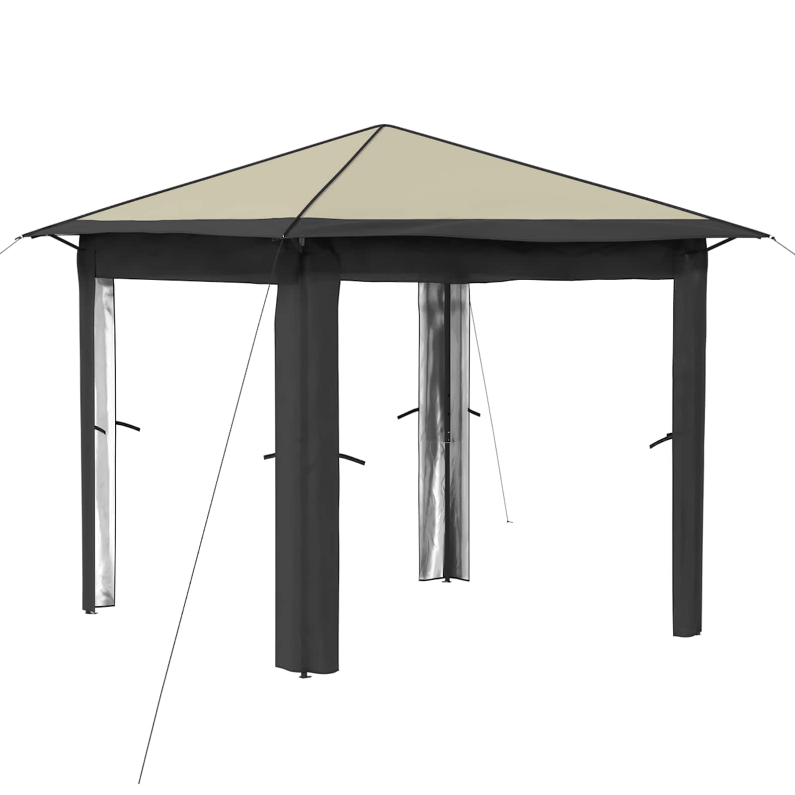 vidaXL Gazebo bez Ściany 2,6 x 2,6 m Kremowy i antracytowy