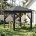 vidaXL Gazebo z 4 Ścianami 2,6 x 2,6 m Jasnoszary i antracytowy