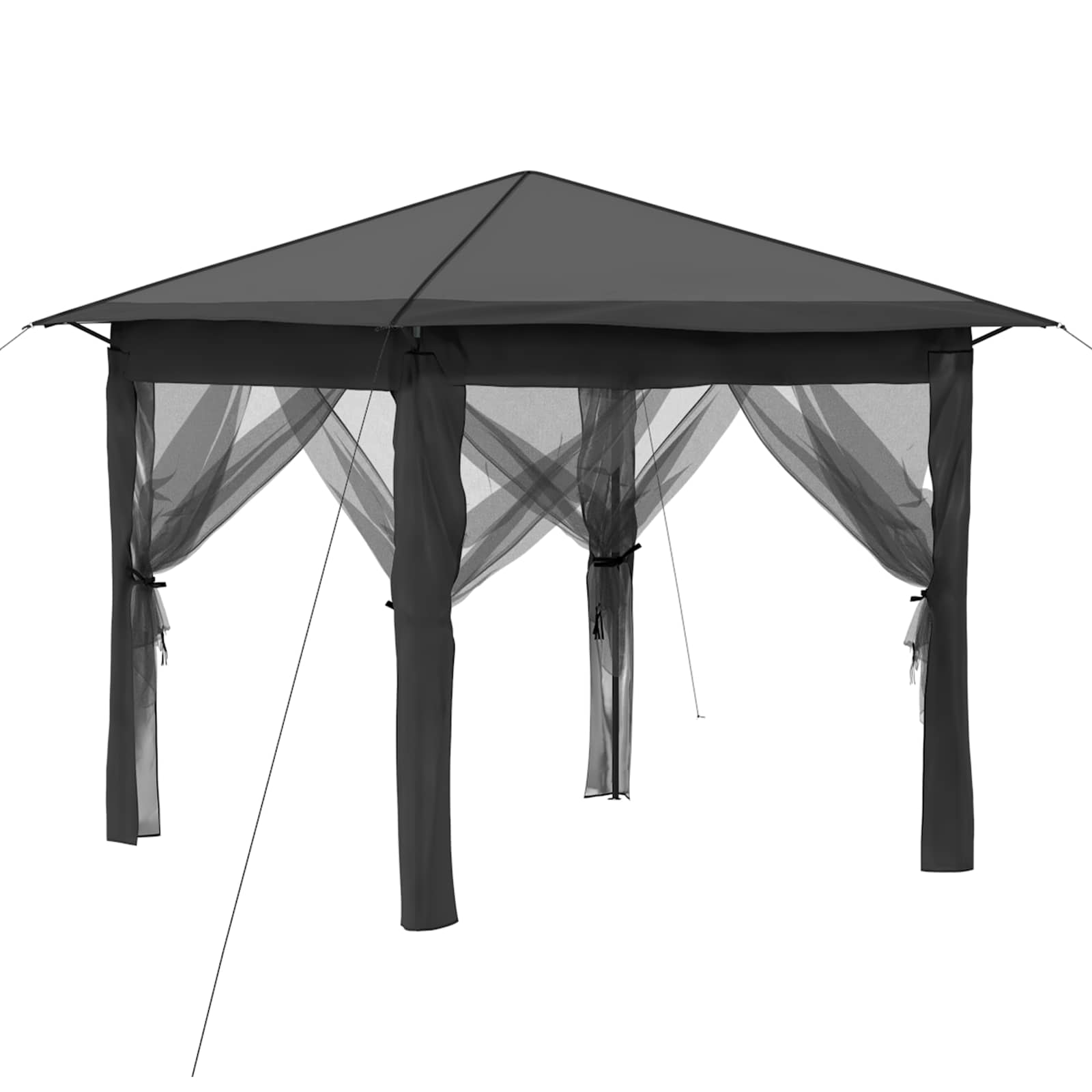 vidaXL Gazebo z 4 Ścianami 2,6 x 2,6 m Jasnoszary i antracytowy