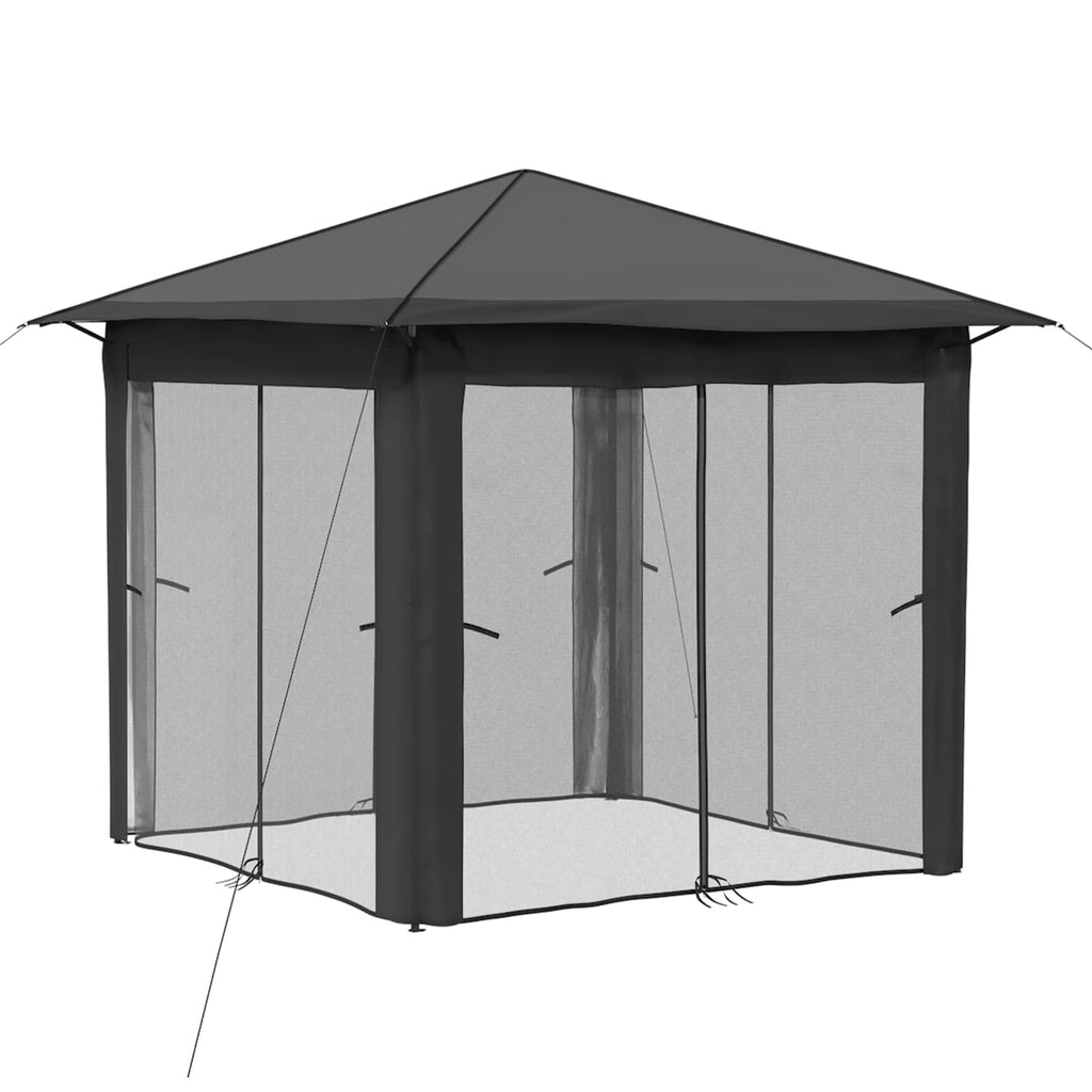 vidaXL Gazebo z 4 Ścianami 2,6 x 2,6 m Jasnoszary i antracytowy