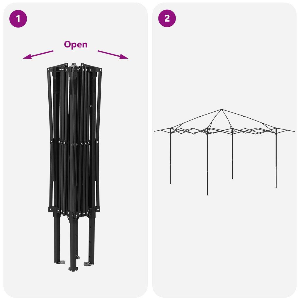 vidaXL Gazebo z 4 Ścianami 3,3 x 3,3 m Kremowy i brązowy