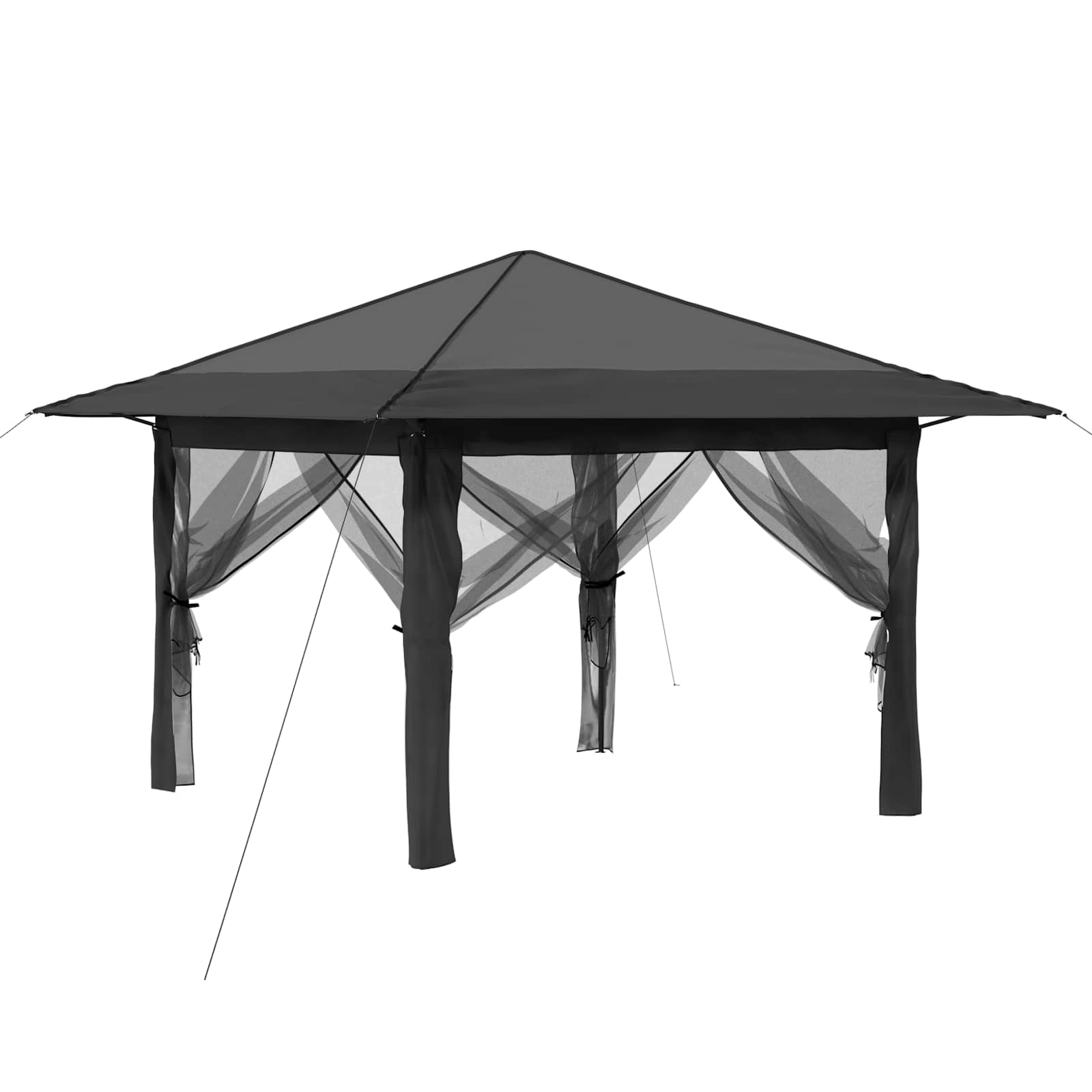 vidaXL Gazebo z 4 Ścianami 3,3 x 3,3 m Jasnoszary i antracytowy