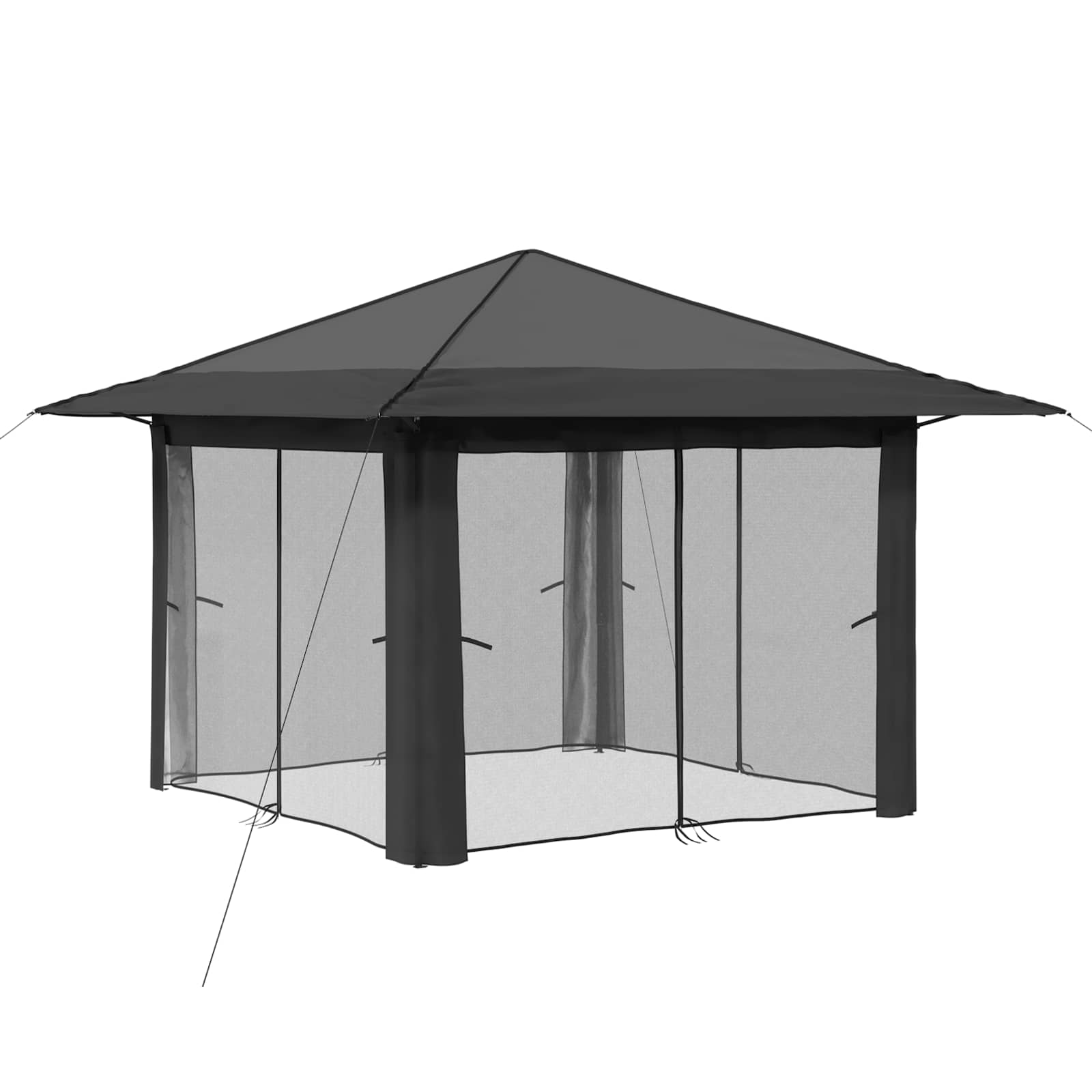 vidaXL Gazebo z 4 Ścianami 3,3 x 3,3 m Jasnoszary i antracytowy
