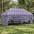 vidaXL Garaż Pop-up z 4 Ścianami 3 x 6 m Niebieski kamuflaż
