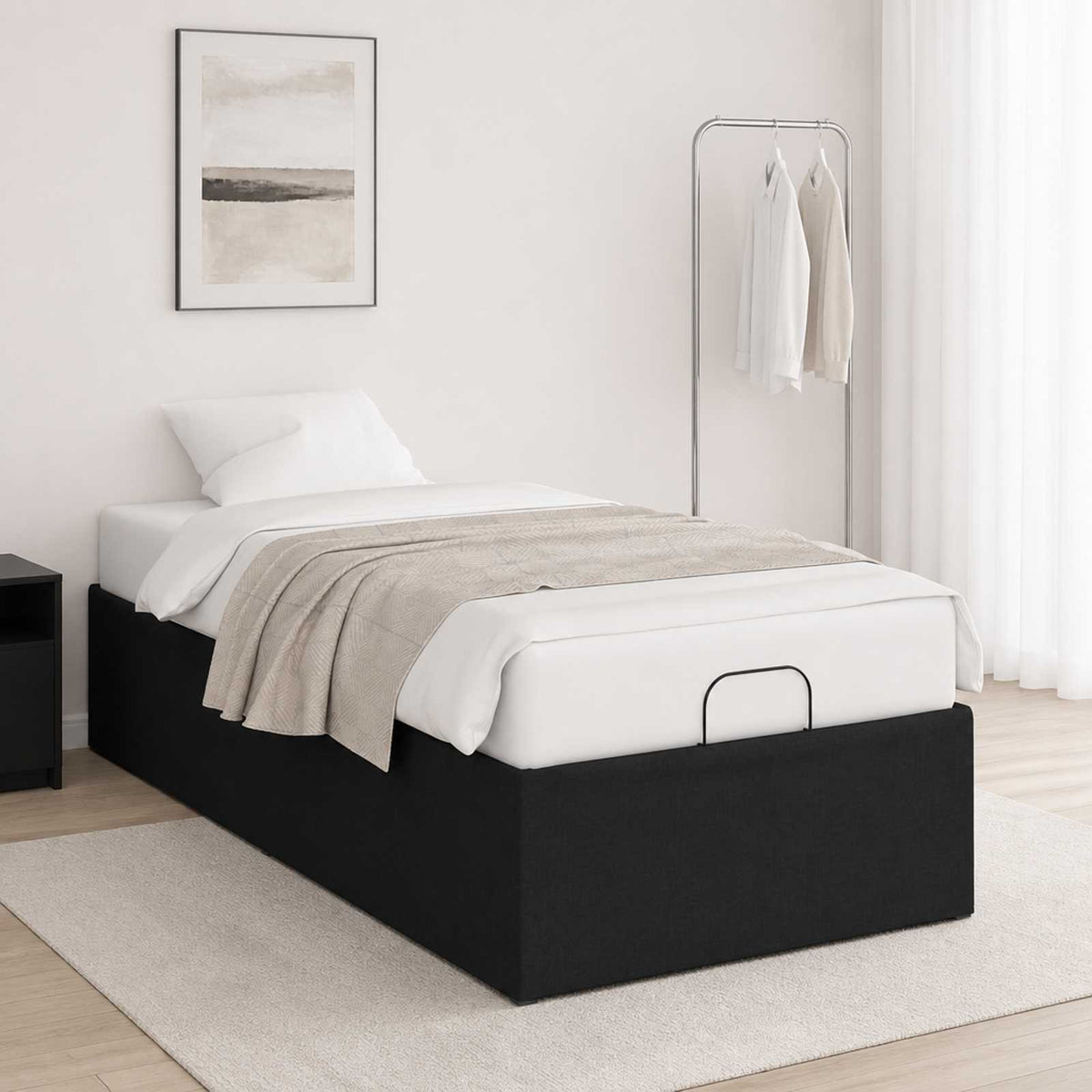 vidaXL Elektro Regulowany Stelaż Łóżka Czarny 200 x 70 x 33,5 cm Stal