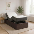 vidaXL Elektro Regulowany Stelaż Łóżka brązowy 200 x 100 x 33,5 cm