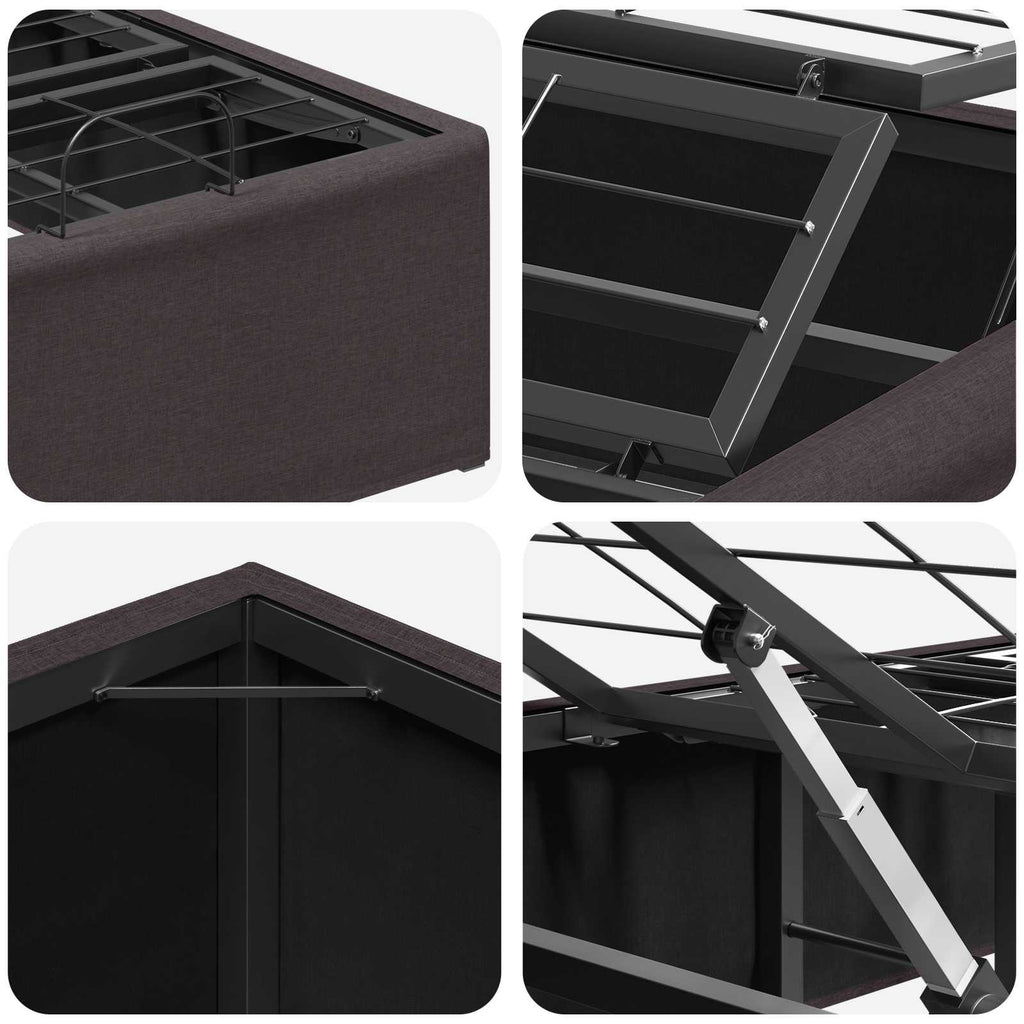 vidaXL Elektro Regulowany Stelaż Łóżka brązowy 200 x 70 x 33,5 cm Stal