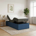 vidaXL Elektro Regulowany Stelaż Łóżka niebieski 200 x 100 x 33,5 cm