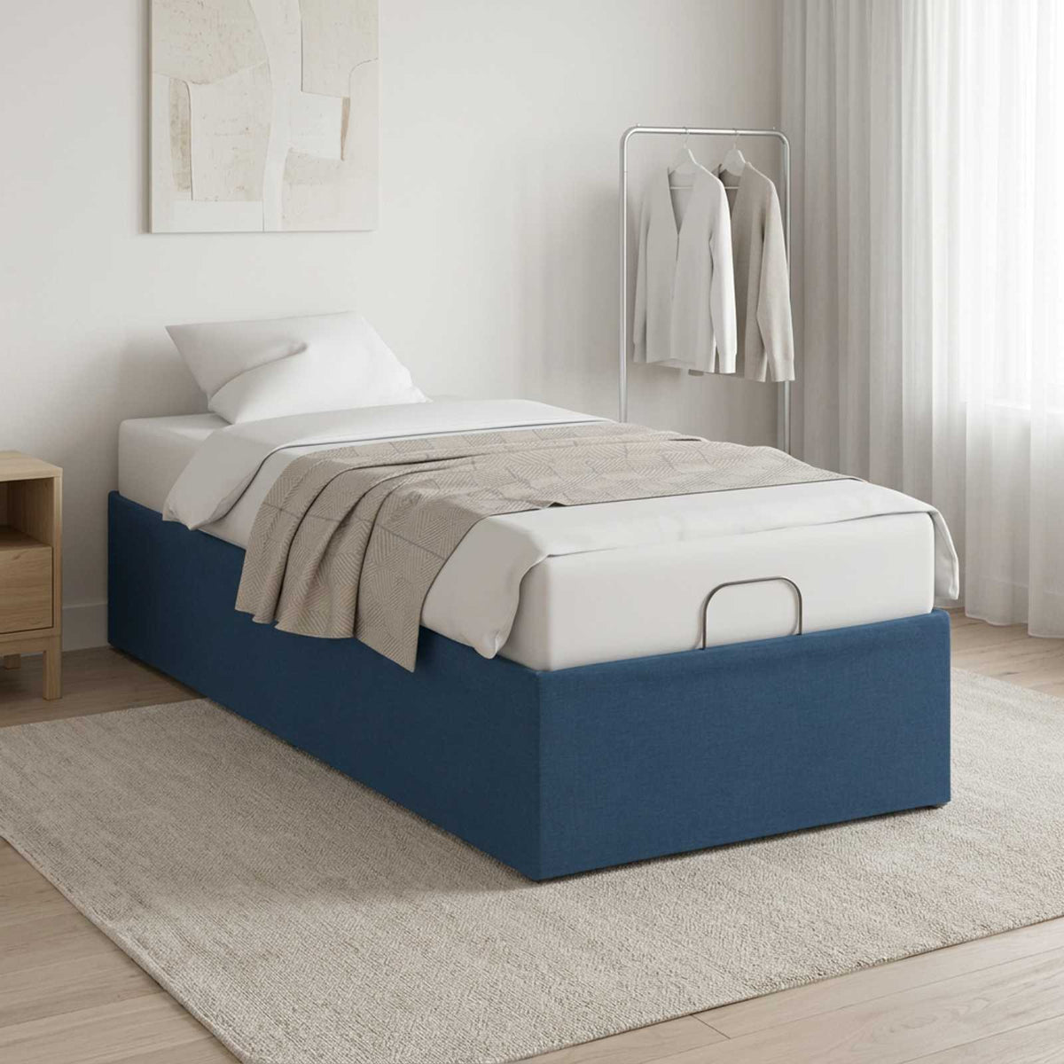 vidaXL Elektro Regulowany Stelaż Łóżka niebieski 200 x 70 x 33,5 cm