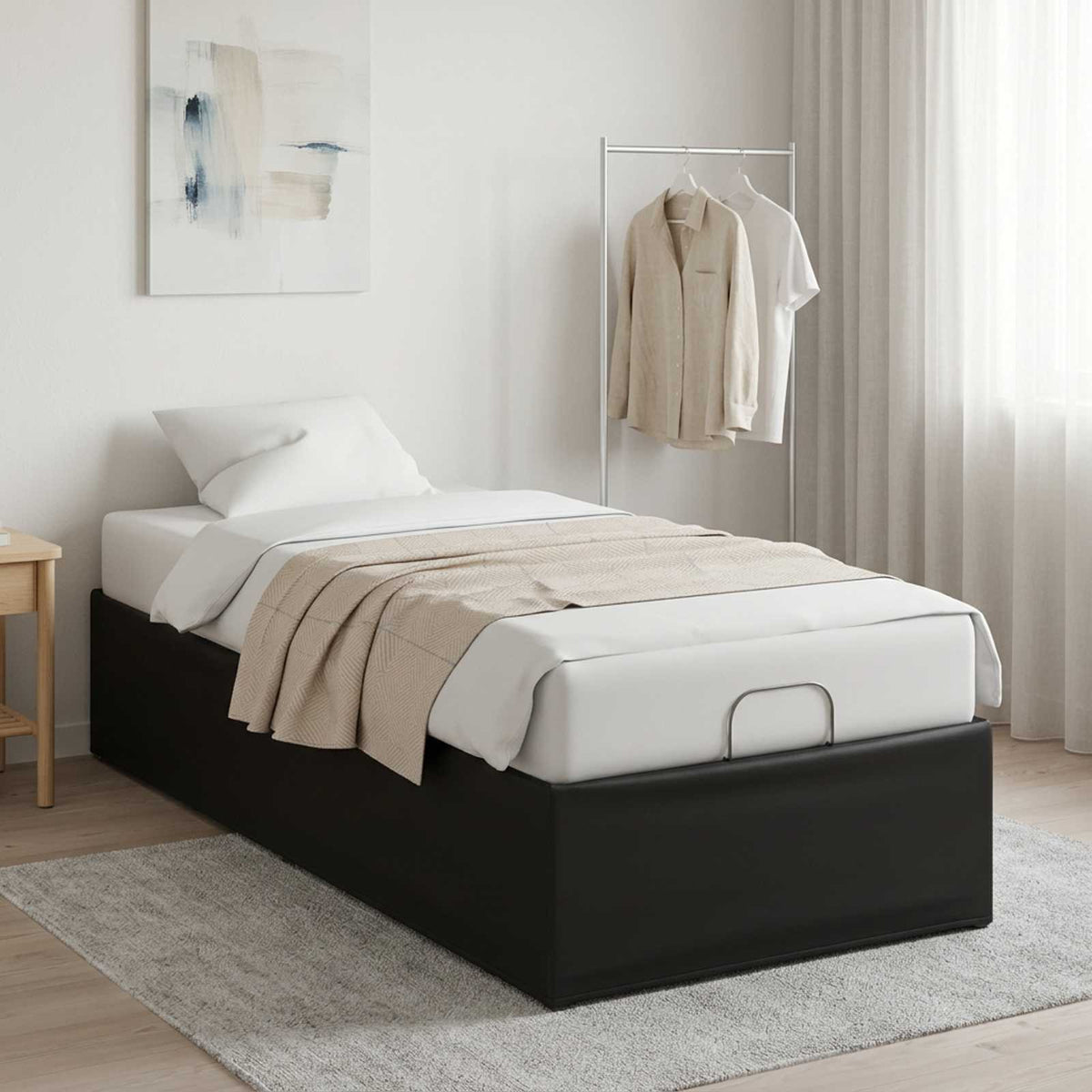 vidaXL Elektro Regulowany Stelaż Łóżka Czarny 200 x 80 x 33,5 cm Stal