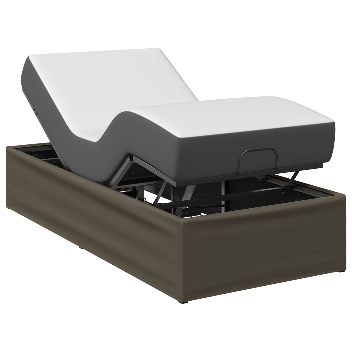 vidaXL Elektro Regulowany Stelaż Łóżka Szary 200 x 70 x 33,5 cm Stal