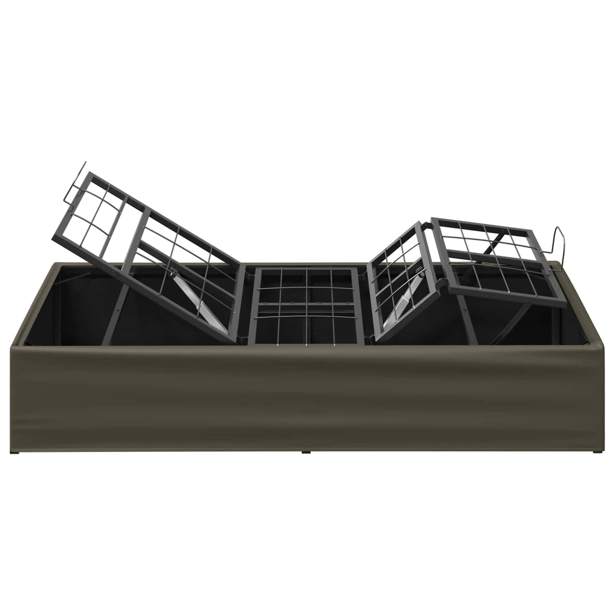 vidaXL Elektro Regulowany Stelaż Łóżka Szary 200 x 70 x 33,5 cm Stal