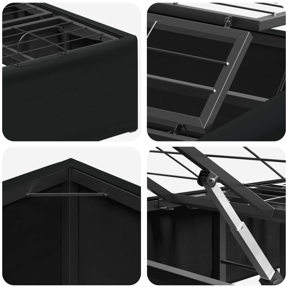 vidaXL Elektro Regulowany Stelaż Łóżka Czarny 200 x 70 x 33,5 cm Stal