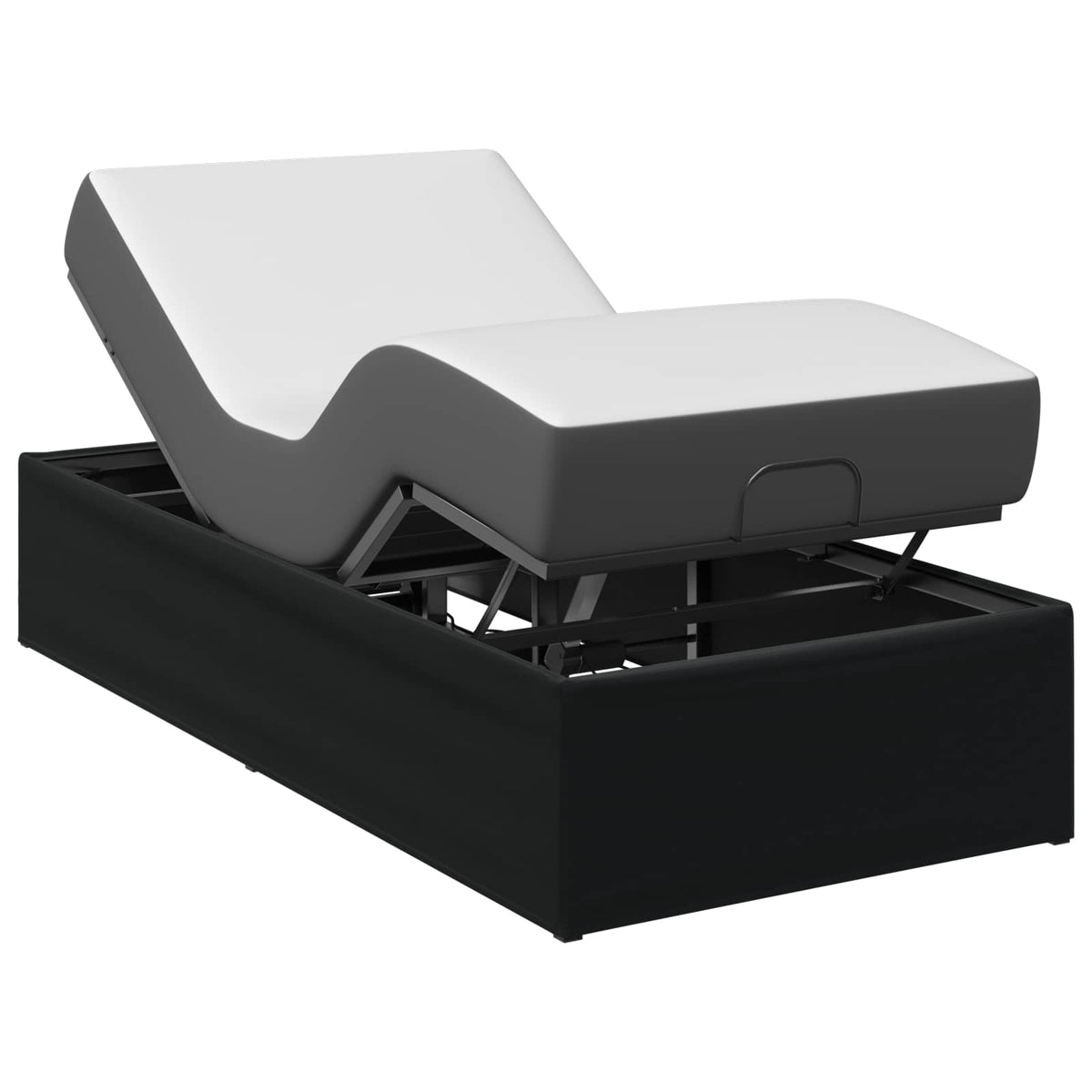vidaXL Elektro Regulowany Stelaż Łóżka Czarny 200 x 70 x 33,5 cm Stal
