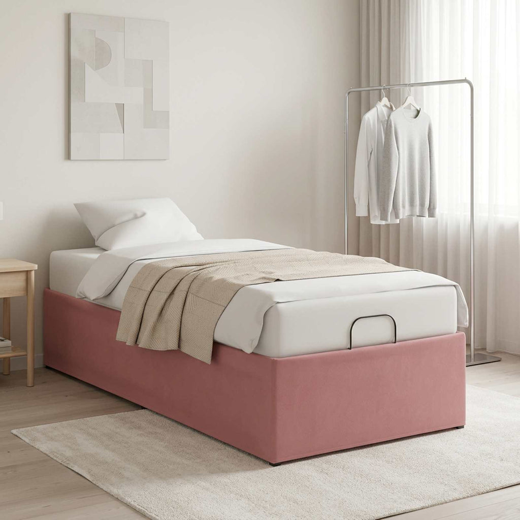 vidaXL Elektro Regulowany Stelaż Łóżka różowy 200 x 70 x 33,5 cm Stal