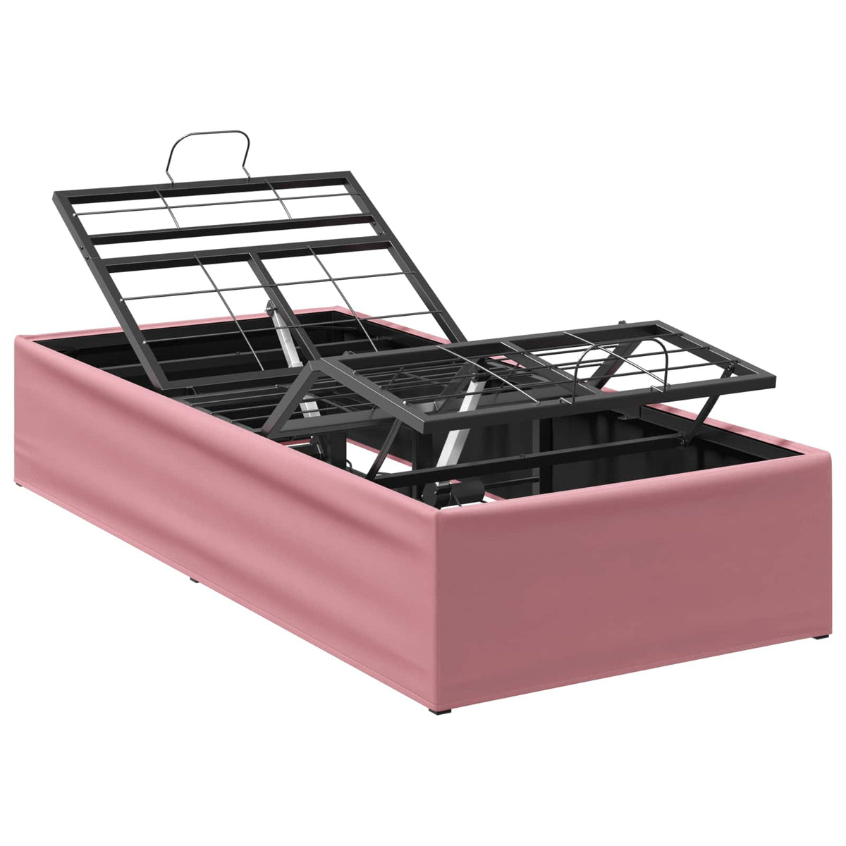 vidaXL Elektro Regulowany Stelaż Łóżka różowy 200 x 70 x 33,5 cm Stal