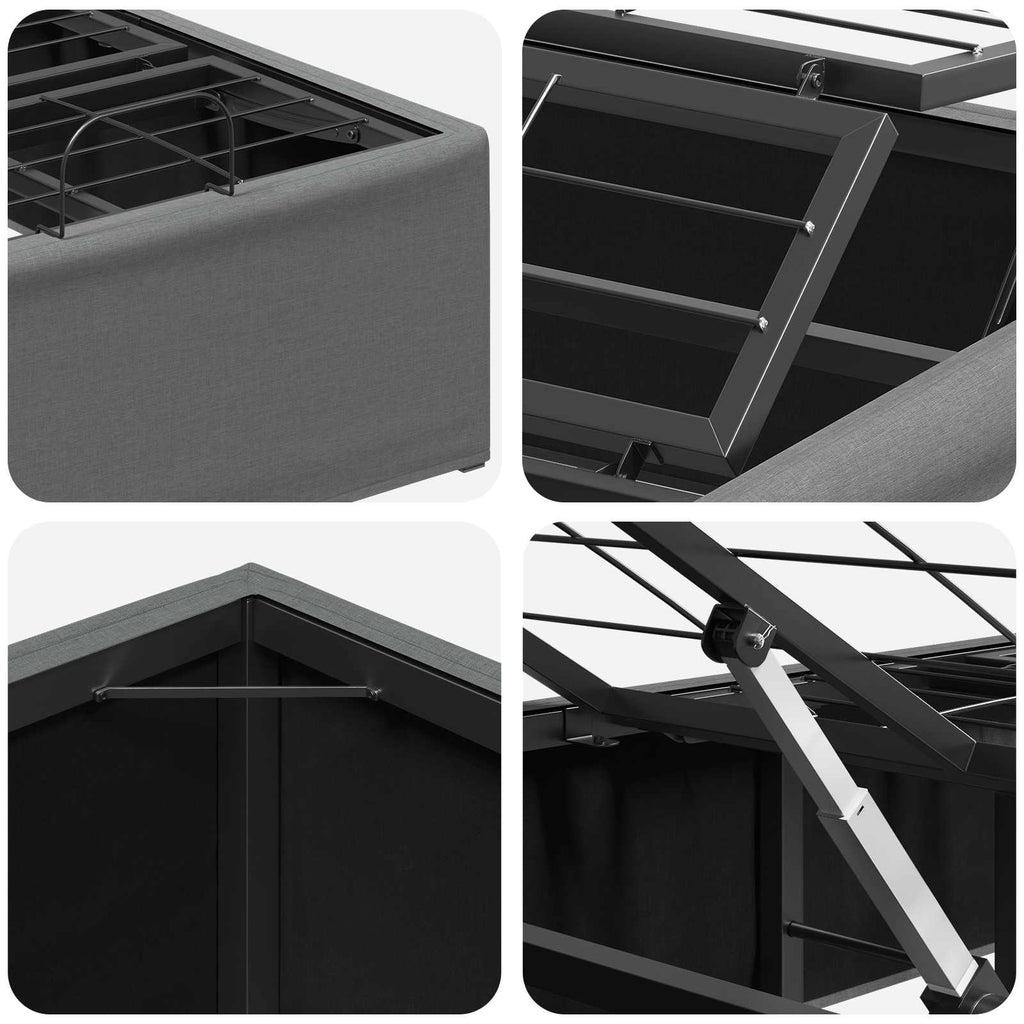 vidaXL Elektro Regulowany Stelaż Łóżka ciemnoszary 200 x 80 x 33,5 cm