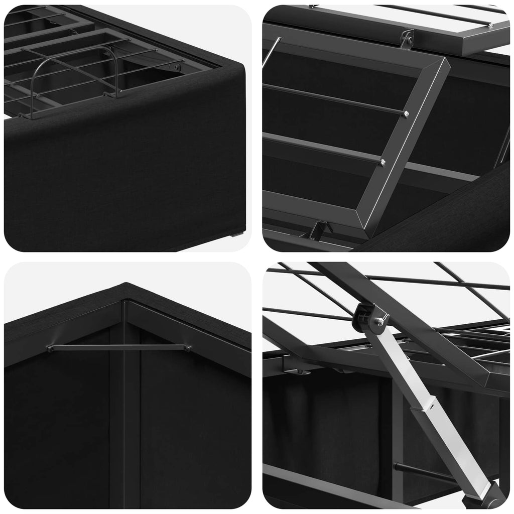vidaXL Elektro Regulowany Stelaż Łóżka Czarny 200 x 80 x 33,5 cm Stal
