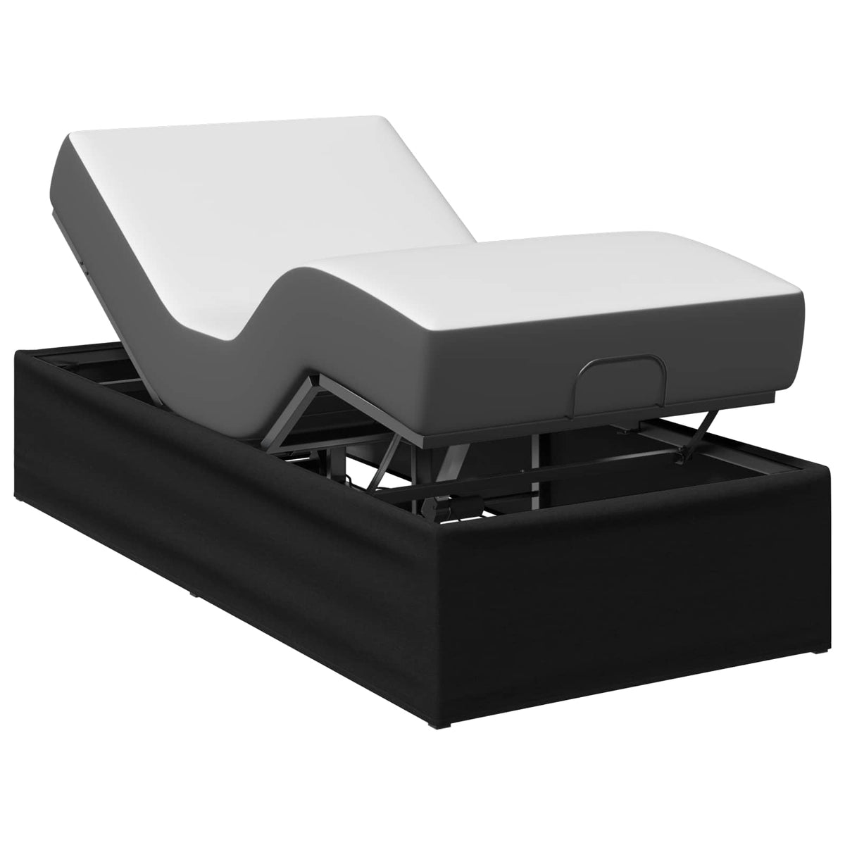 vidaXL Elektro Regulowany Stelaż Łóżka Czarny 200 x 80 x 33,5 cm Stal