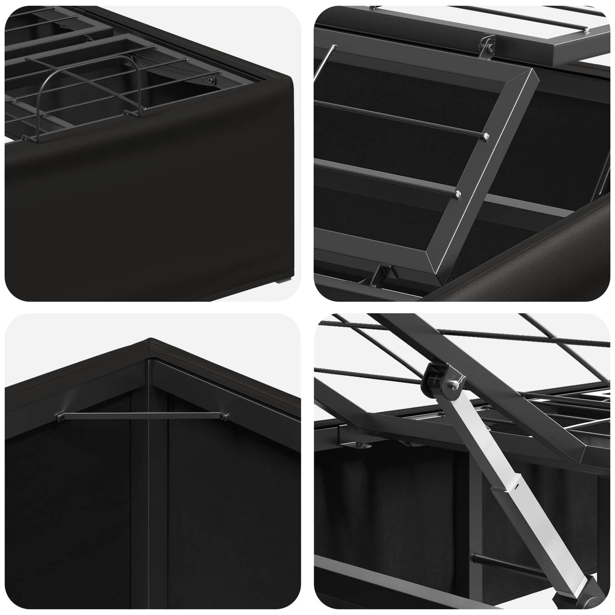 vidaXL Elektro Regulowany Stelaż Łóżka Czarny 200 x 80 x 33,5 cm Stal