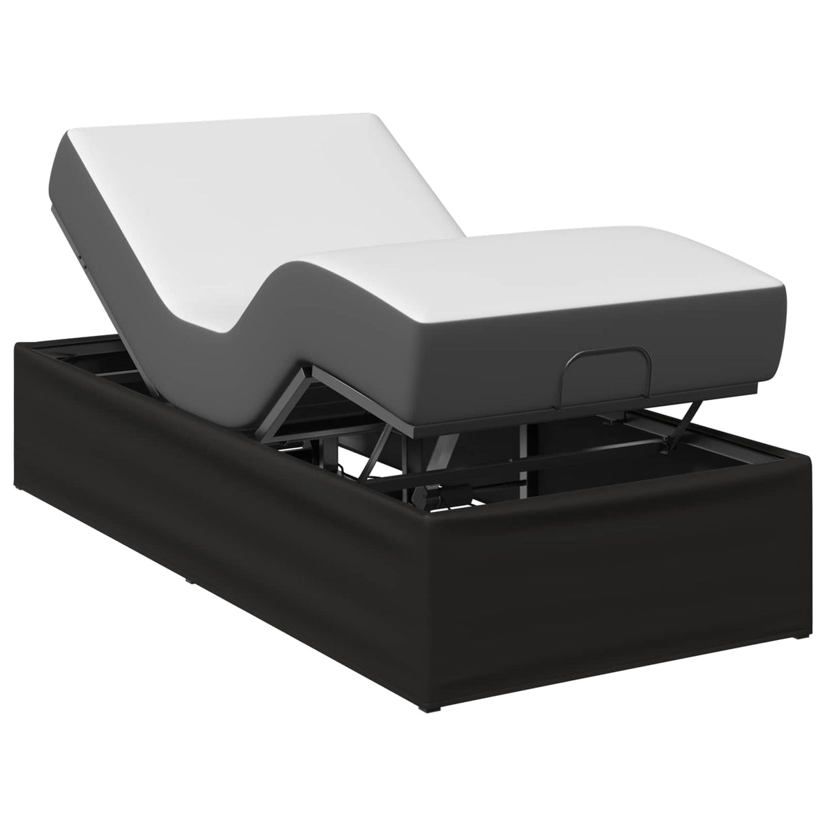 vidaXL Elektro Regulowany Stelaż Łóżka Czarny 200 x 80 x 33,5 cm Stal