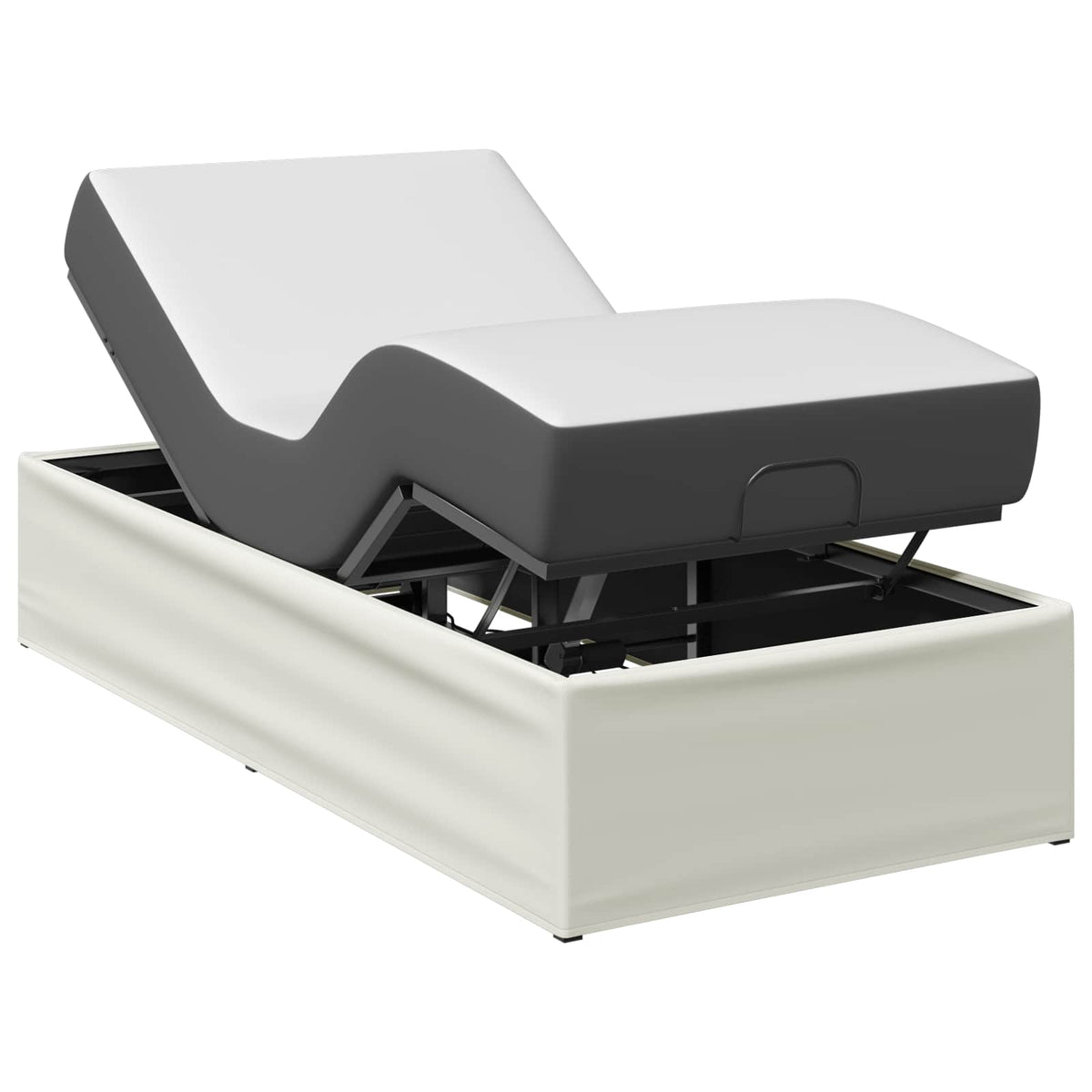 vidaXL Elektro Regulowany Stelaż Łóżka Biały 200 x 80 x 33,5 cm Stal