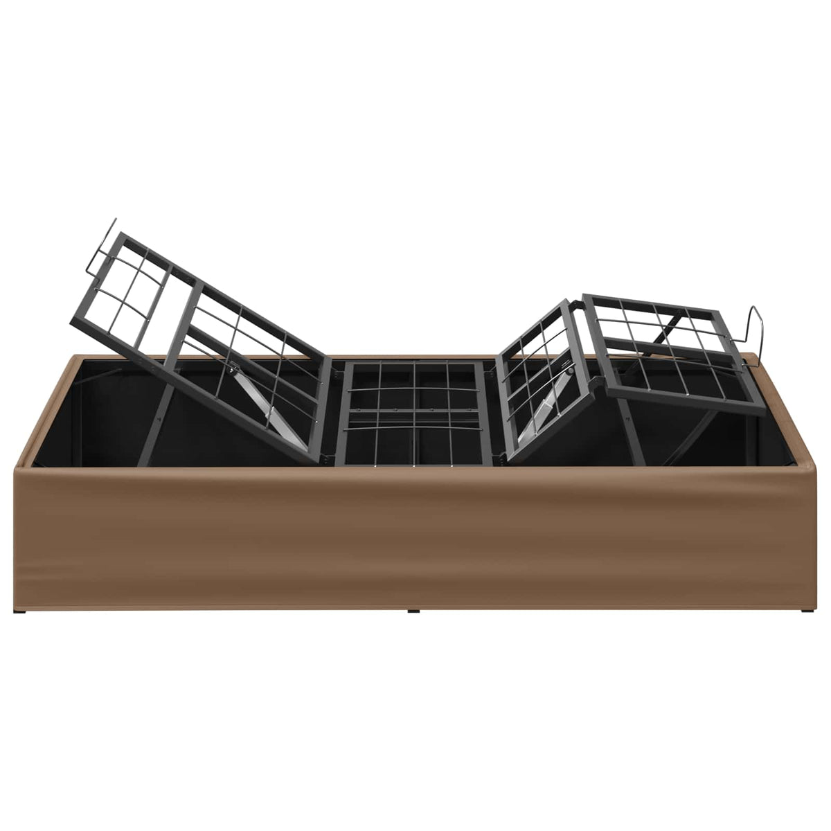 vidaXL Elektro Regulowany Stelaż Łóżka Brązowy 200 x 80 x 33,5 cm Stal
