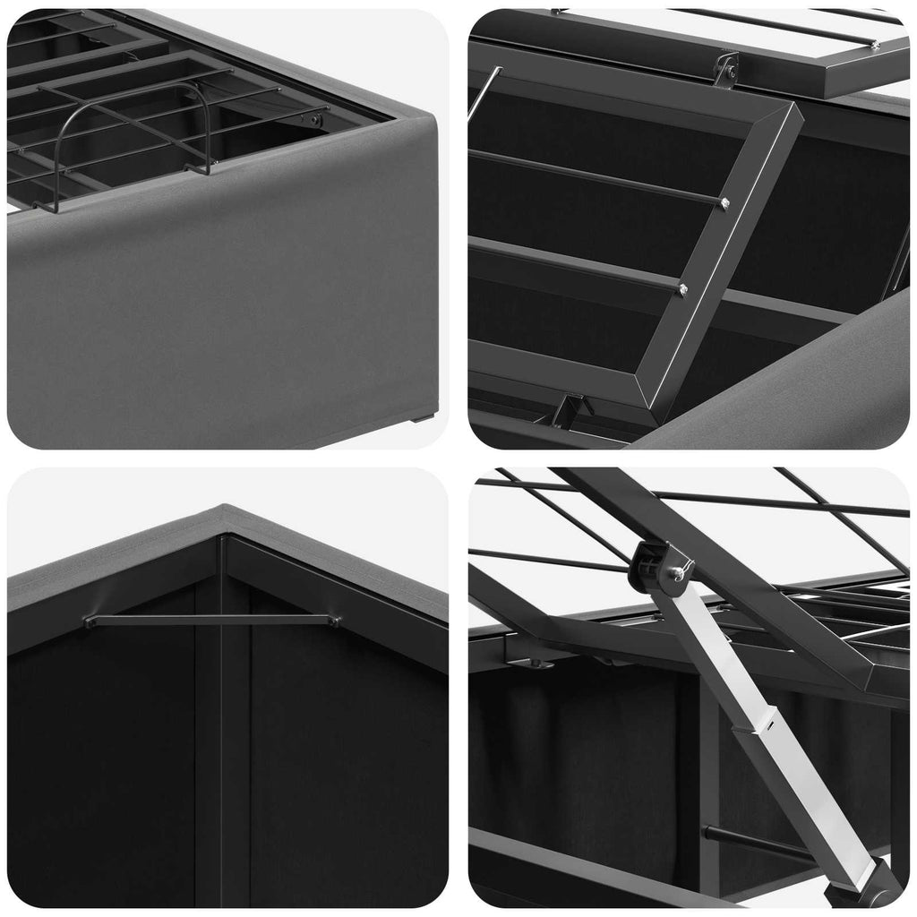 vidaXL Elektro Regulowany Stelaż Łóżka ciemnoszary 200 x 80 x 33,5 cm