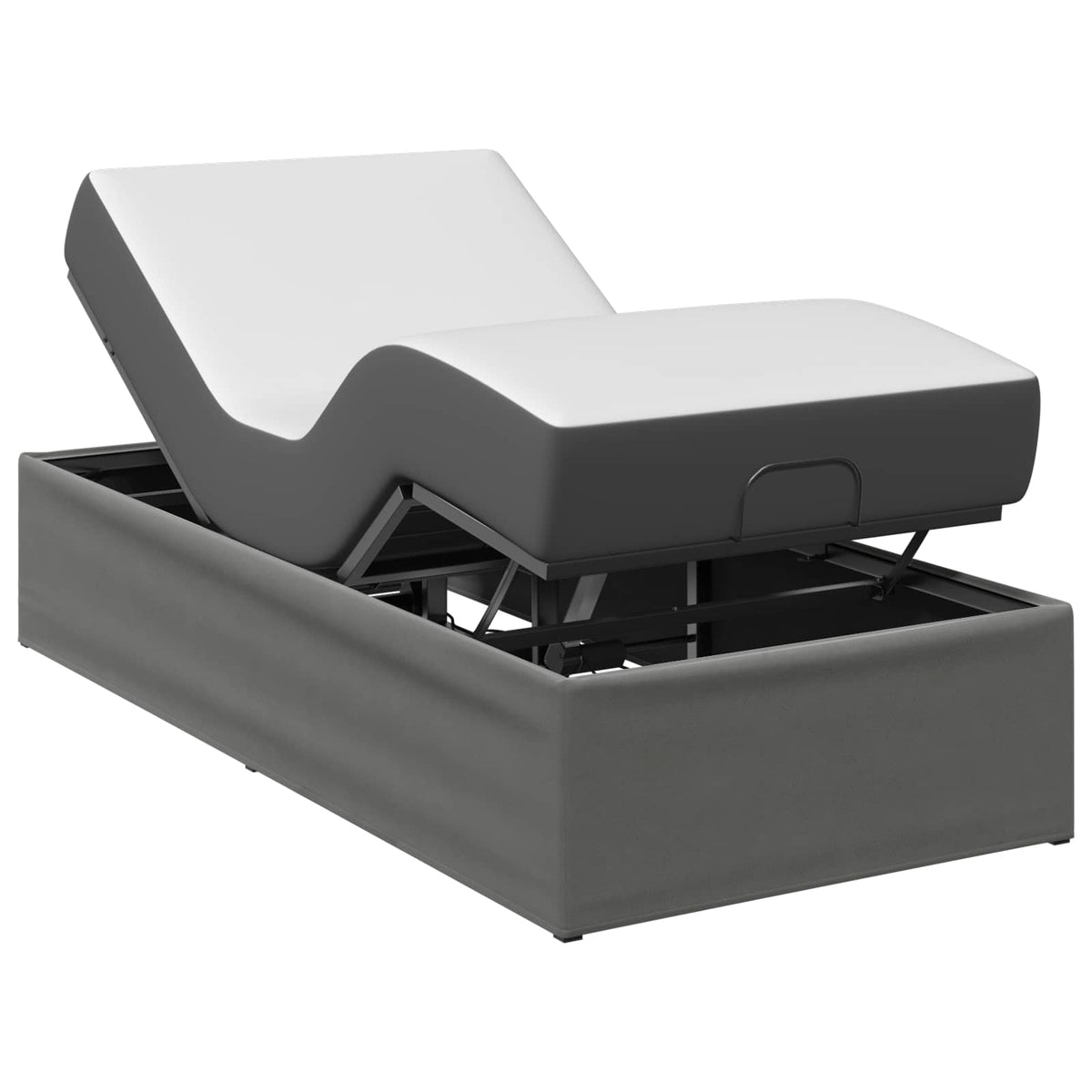 vidaXL Elektro Regulowany Stelaż Łóżka ciemnoszary 200 x 80 x 33,5 cm