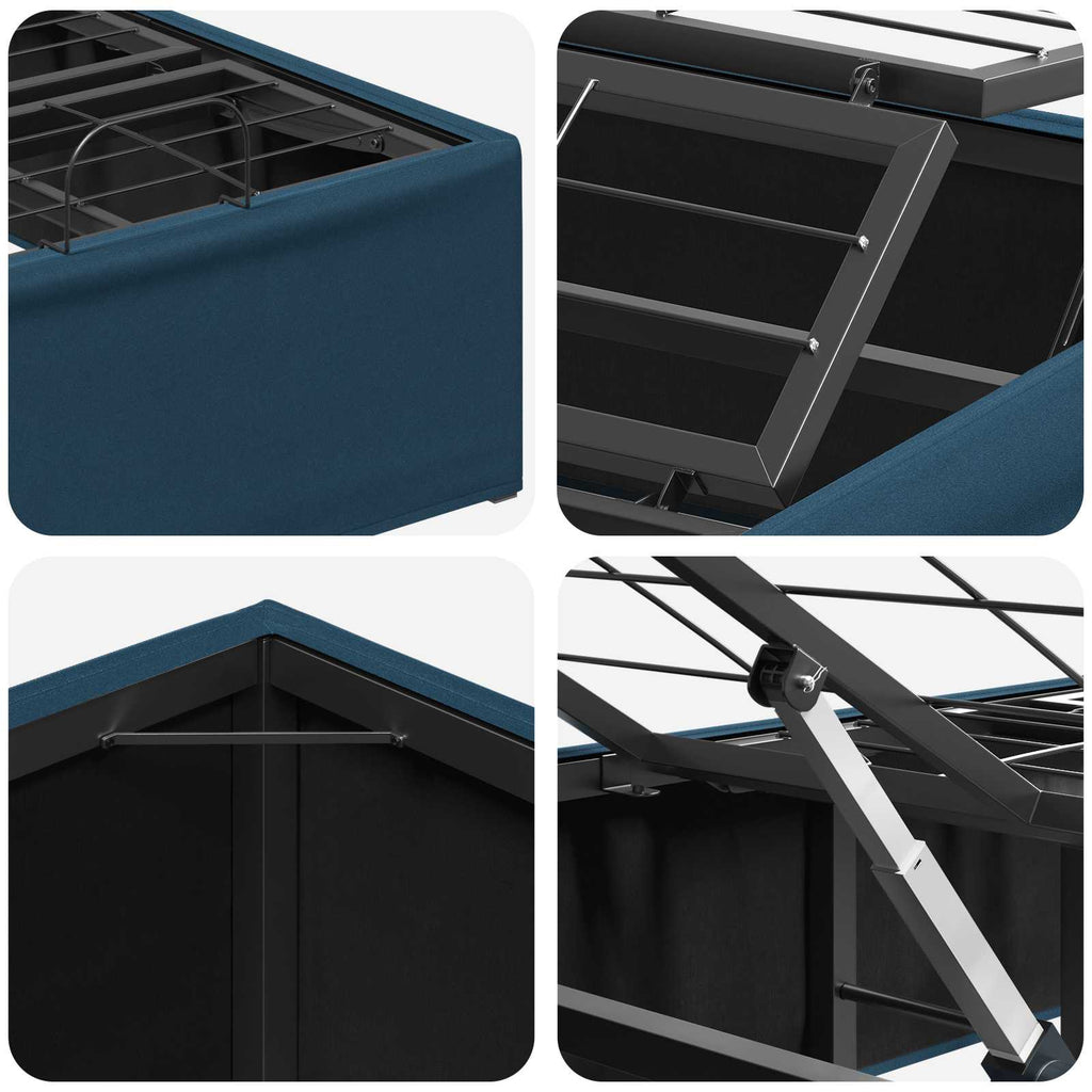 vidaXL Elektro Regulowany Stelaż Łóżka niebieski 200 x 90 x 33,5 cm