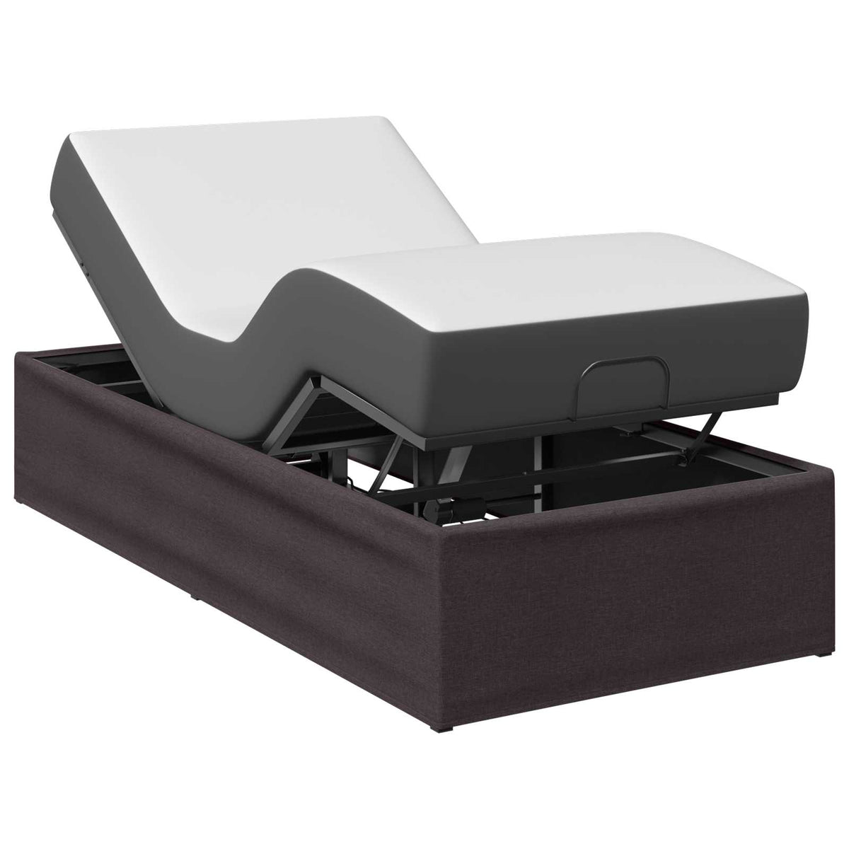 vidaXL Elektro Regulowany Stelaż Łóżka brązowy 200 x 100 x 33,5 cm