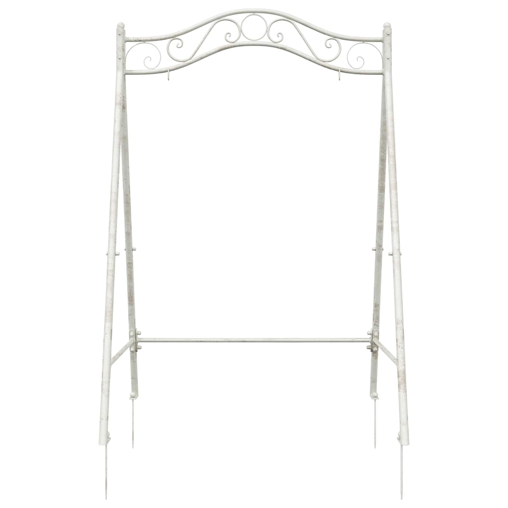 vidaXL Stelaż Huśtawki Antyczna biel 113 x 121,5 x 168 cm Stal