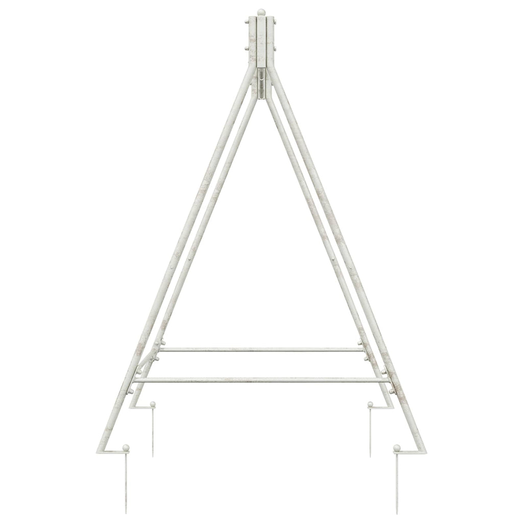 vidaXL Stelaż Huśtawki Antyczna biel 113 x 121,5 x 168 cm Stal