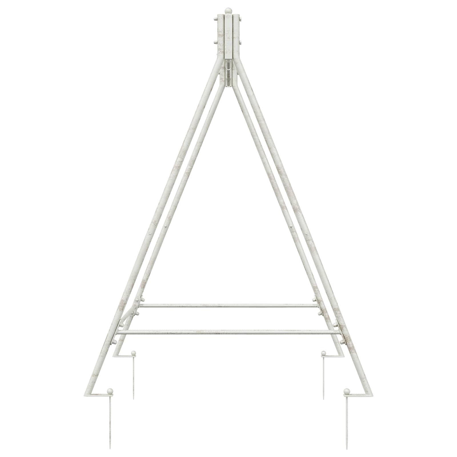 vidaXL Stelaż Huśtawki Antyczna biel 113 x 121,5 x 168 cm Stal