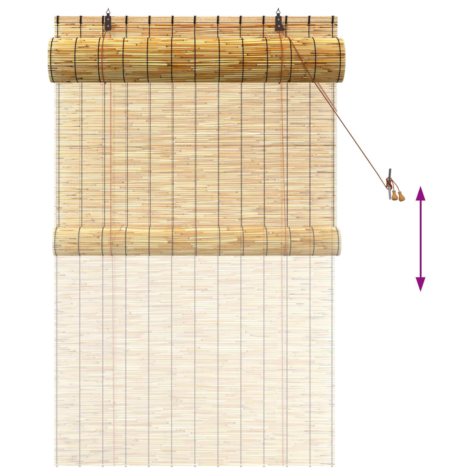 vidaXL Roleta naturalny 100 x 160 cm Trzcina