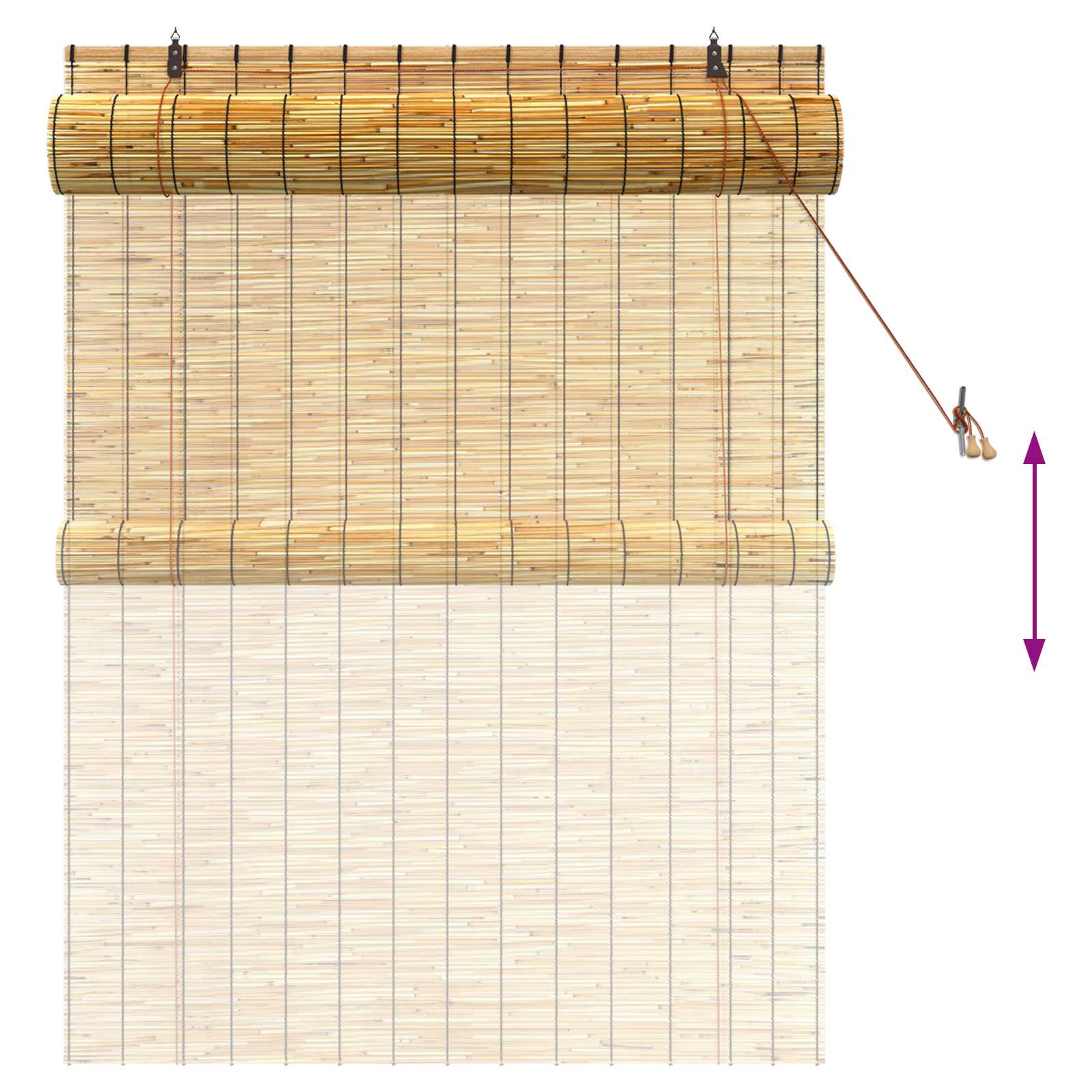 vidaXL Roleta naturalny 120 x 160 cm Trzcina
