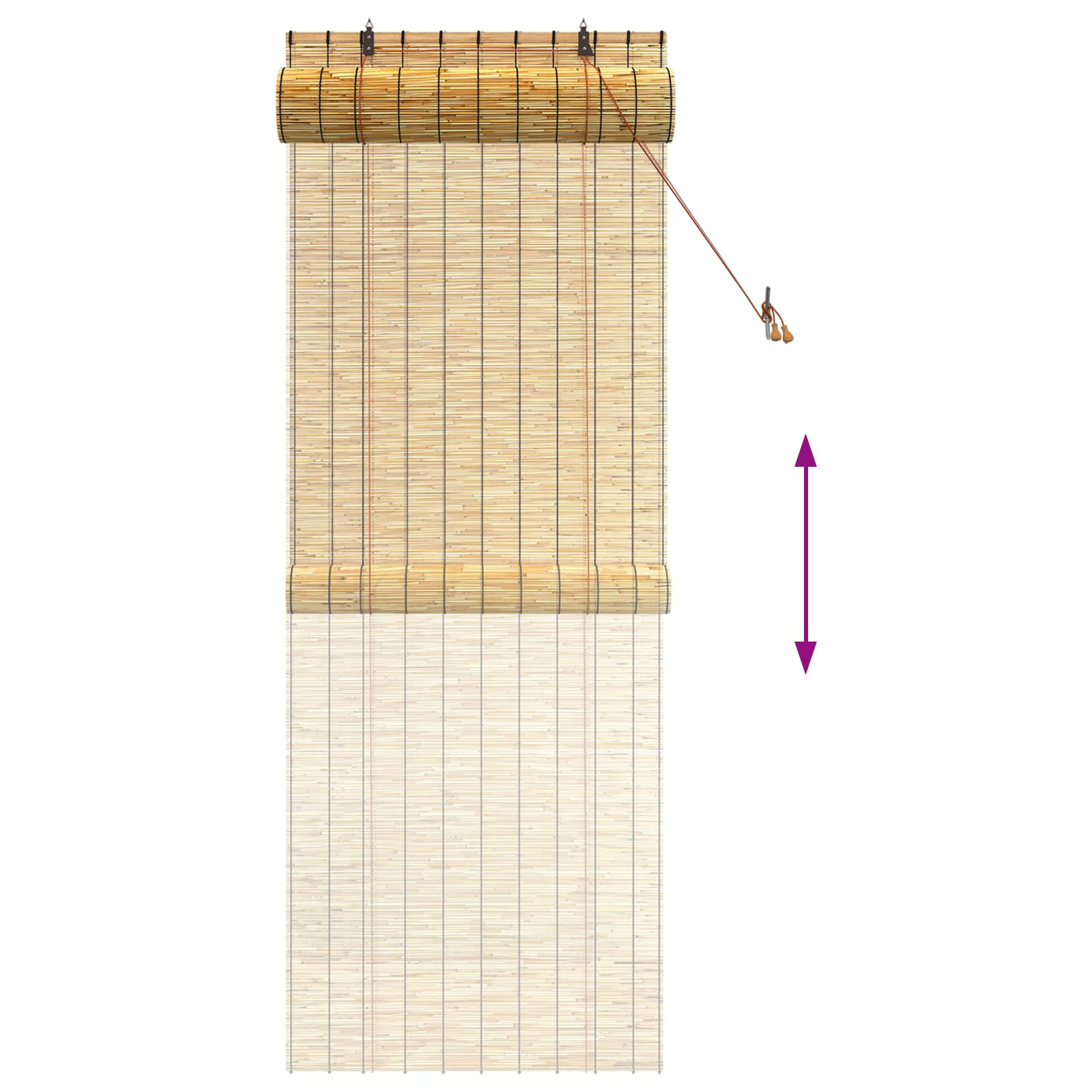 vidaXL Roleta naturalny 80 x 220 cm Trzcina