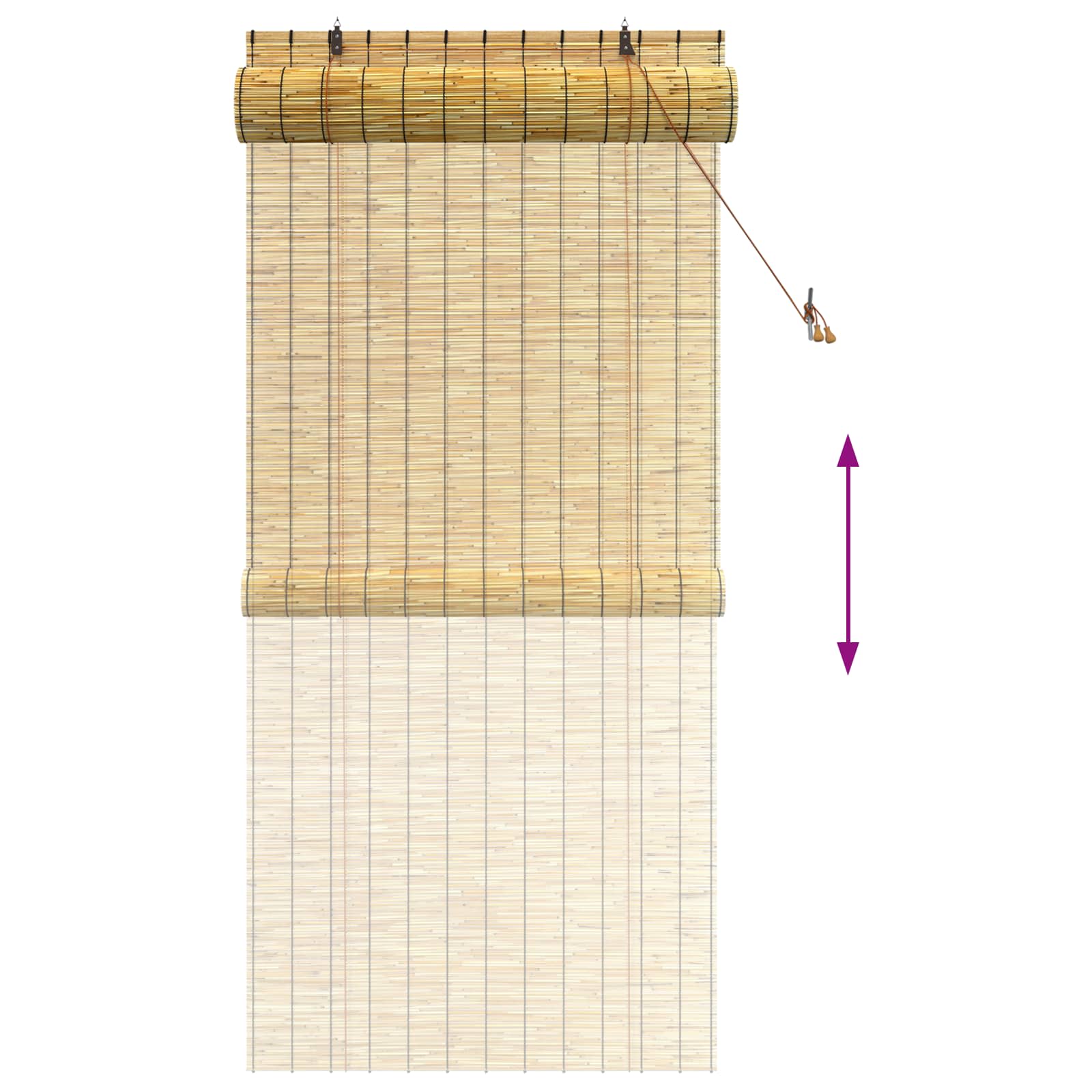 vidaXL Roleta naturalny 100 x 220 cm Trzcina