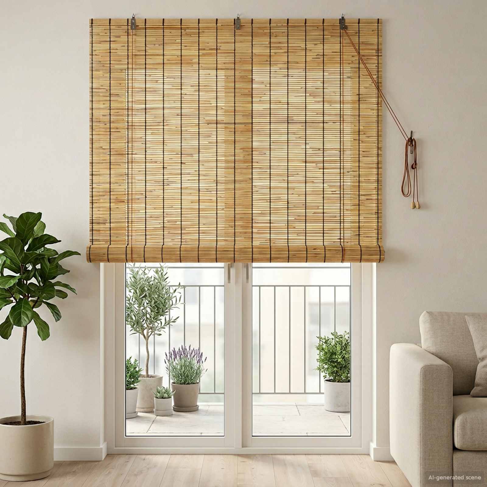 vidaXL Roleta naturalny 140 x 220 cm Trzcina