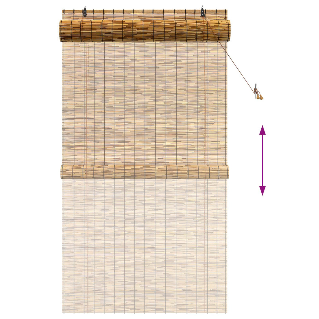 vidaXL Roleta brązowy 120 x 220 cm Trzcina