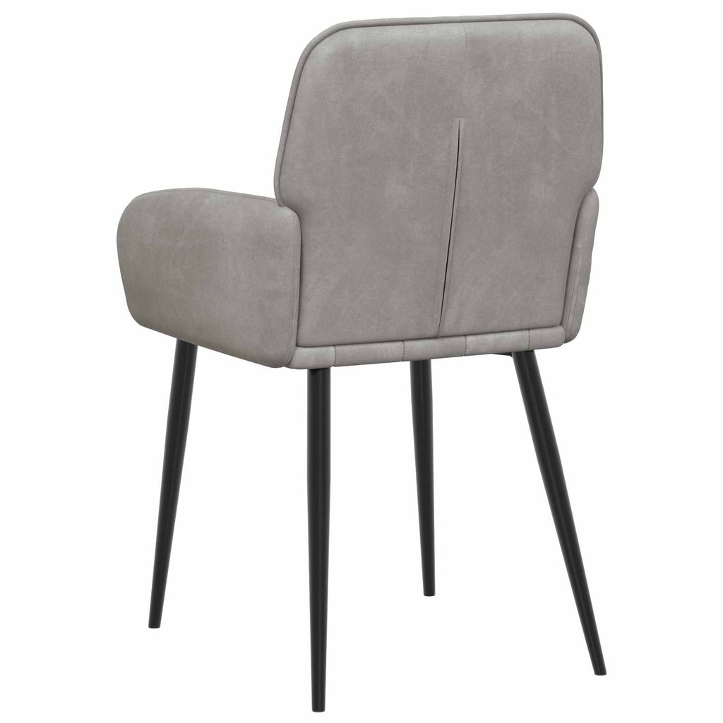 vidaXL Krzesła jadalne 2 pcs Welur jasnoszary 57 x 50 x 85 cm
